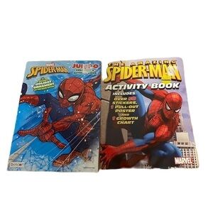 Spider-Man Jumbo Coloring Book Christmas Activity Stickers NEW Bundle